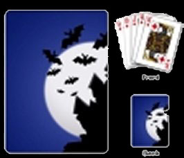 Full Moon and Vampire Bats Playing Cards 
