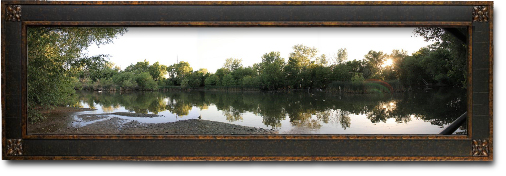 Beus Pond Panorama.   Beus Park is located above the Weber State University in Ogden, Utah.