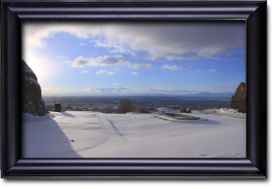 Over Beus Pond Park in Winter