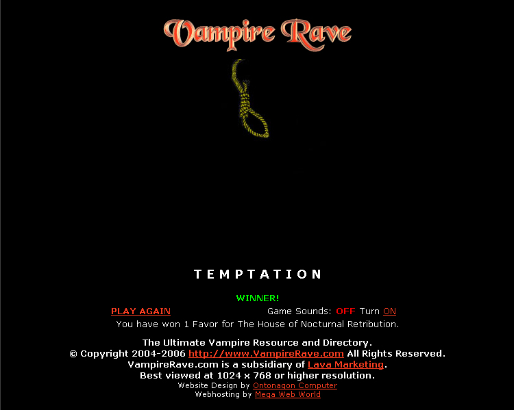 Vampire Rave - The Ultimate Vampire Resource and Directory - http://www/VampireRave.com