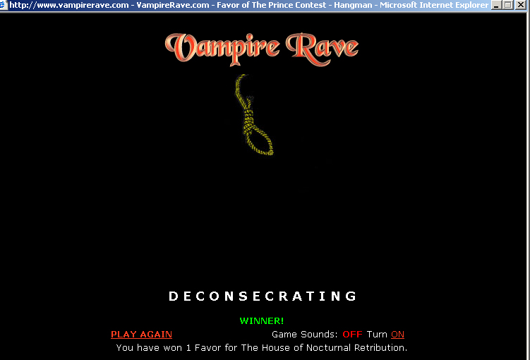 Vampire Rave - The Ultimate Vampire Resource and Directory - http://www/VampireRave.com